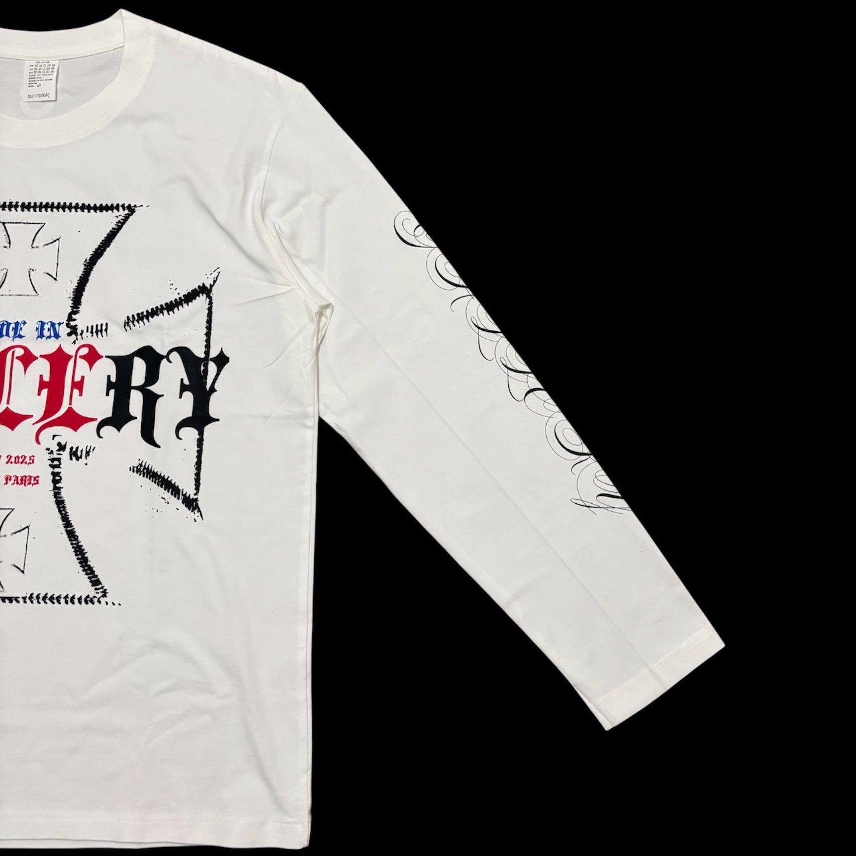 CROSS WHITE LONG SLEEVE TEE