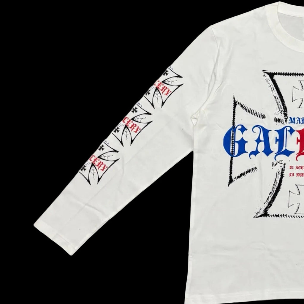 CROSS WHITE LONG SLEEVE TEE